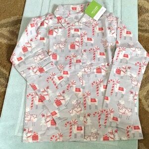 Garnet hill flannel PJ top kids